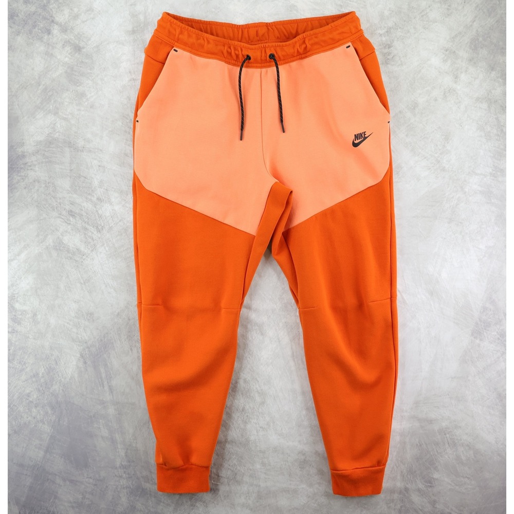 Nike Tech Fleece Joggers Mens Large Campfire Orange Sweatpants CU4495-821